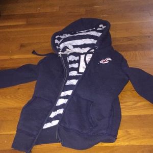 Navey blue zip up hoodie